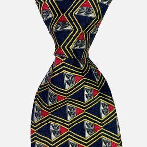 Ermenegildo Zegna Necktie Tie Silk Geometric Abstract Made in Italy Designer Men